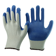 NMSAFETY 10 gauge cheap natural polycotton latex coated top gloves